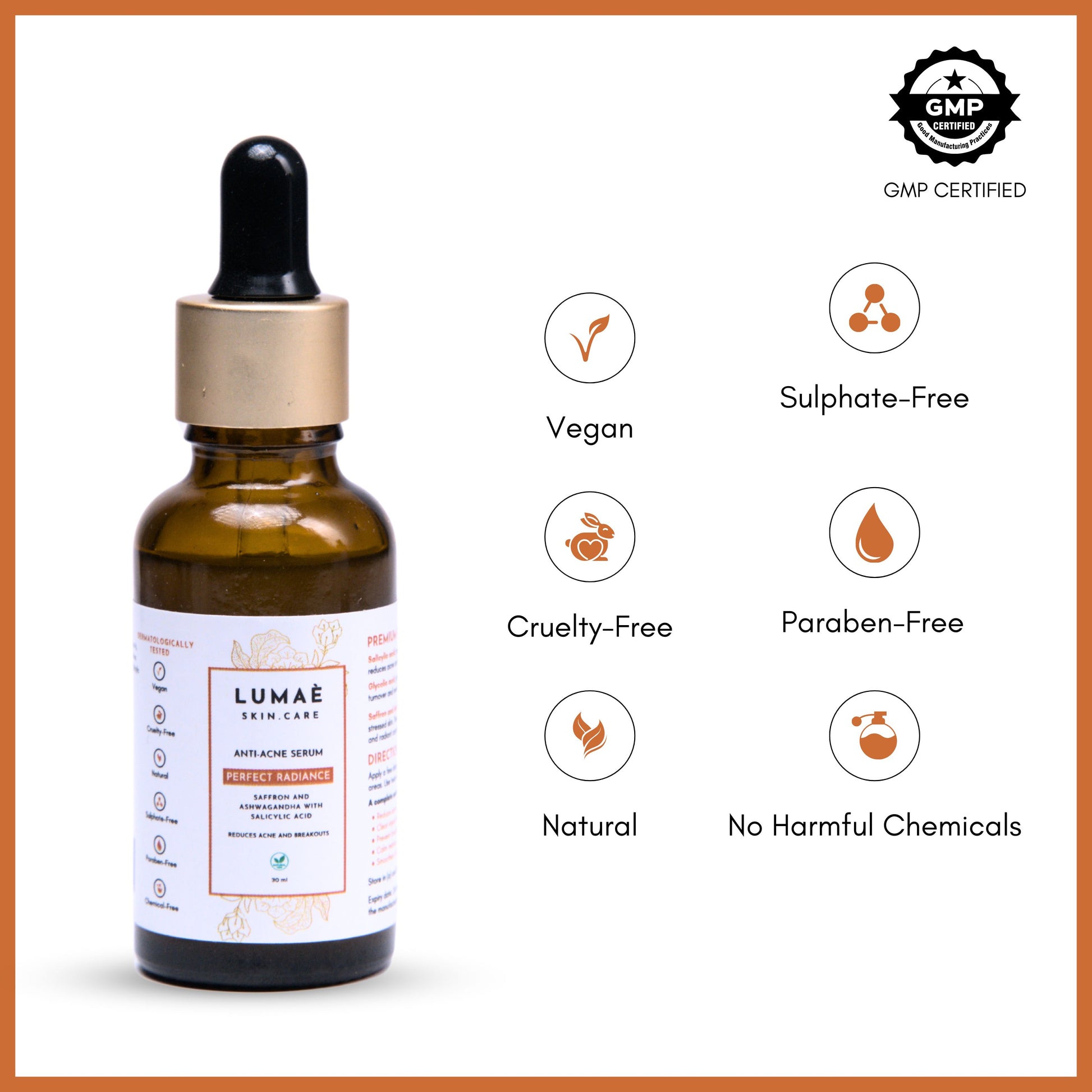 Vegan, sulphate free, cruelty free, paraben free, natural, no harmful chemicals
