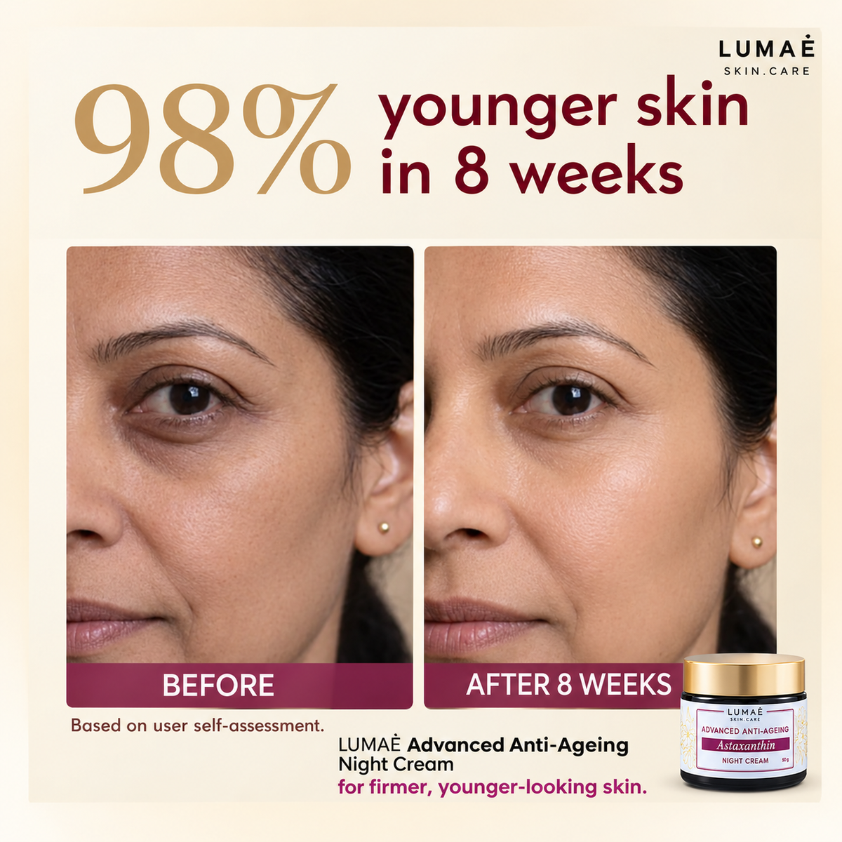 Anti-Ageing Night Cream with Astaxanthin