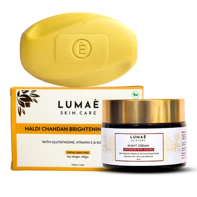 Glutathione Haldi Chandan Soap + Anti-Ageing Night Cream