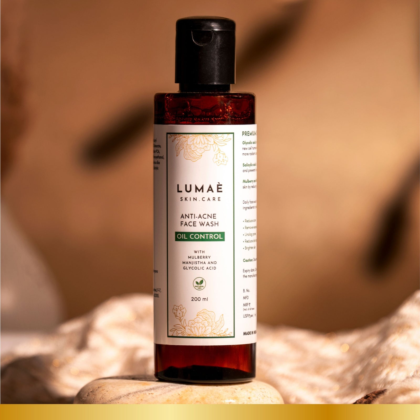 ANTI-ACNE FACE WASH WITH MULBERRY, MANJISTHA AND GLYCOLIC ACID Lumaè