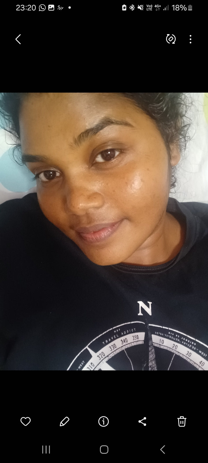 Pigmentation and dullness before and after 10 days of LUMAÈ astaxanthin night cream
