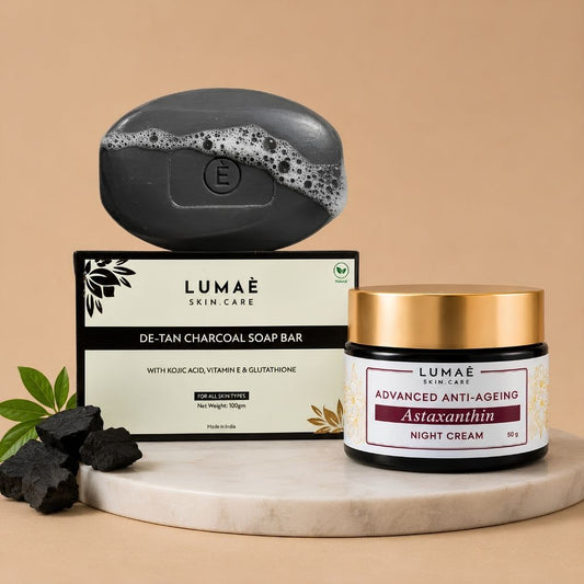 Anti-Ageing Night Cream + Glutathione Activated Charcoal De-Tan Soap