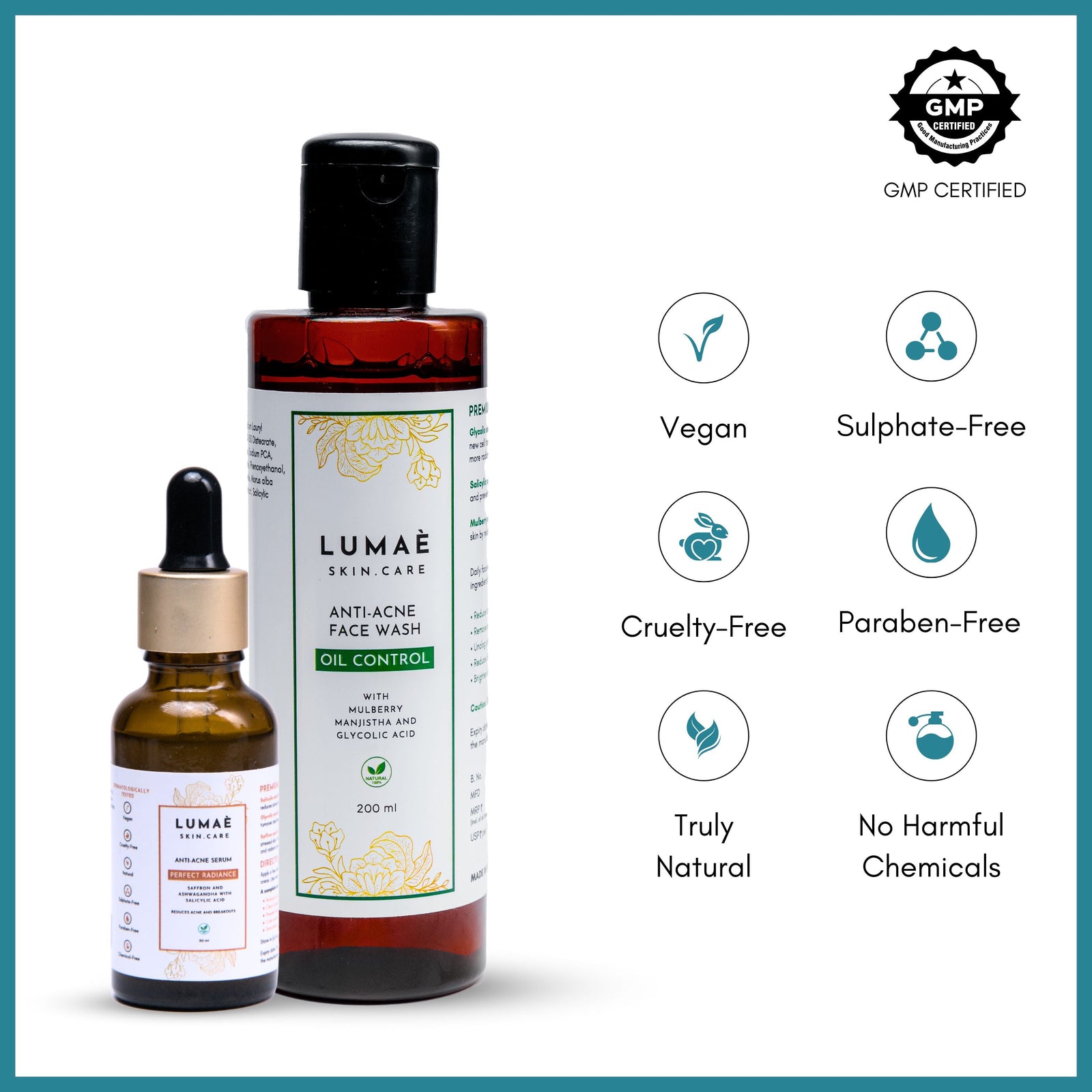 ESSENTIAL ANTI-ACNE COMBO WITH SERUM AND FACE WASH Lumaè